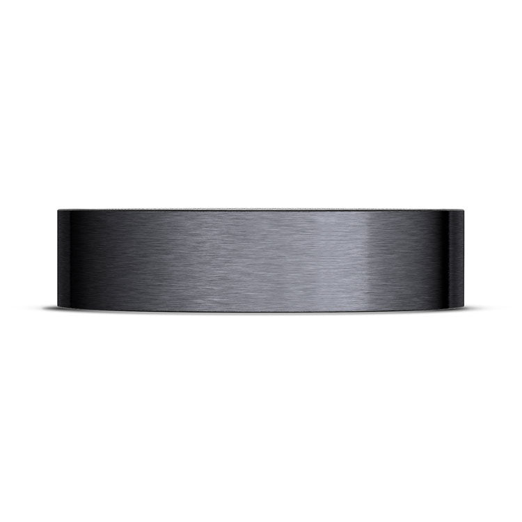 Titanium Two-Tone Flat Wedding Band - 6mm