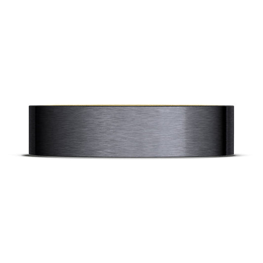 Titanium Two-Tone Flat Wedding Band - 6mm