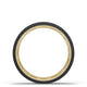 Titanium Two-Tone Flat Wedding Band - 6mm