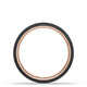 Titanium Two-Tone Flat Wedding Band - 4mm