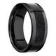 Zirconium with Satin Finish and Dinosaur Bone Black Inlay