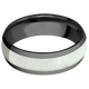 Zirconium with Polish Finish and Freshwater Mother of Pearl Inlay