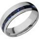 Titanium with Bead , Bead Finish and Blue Tiger Eye Inlay