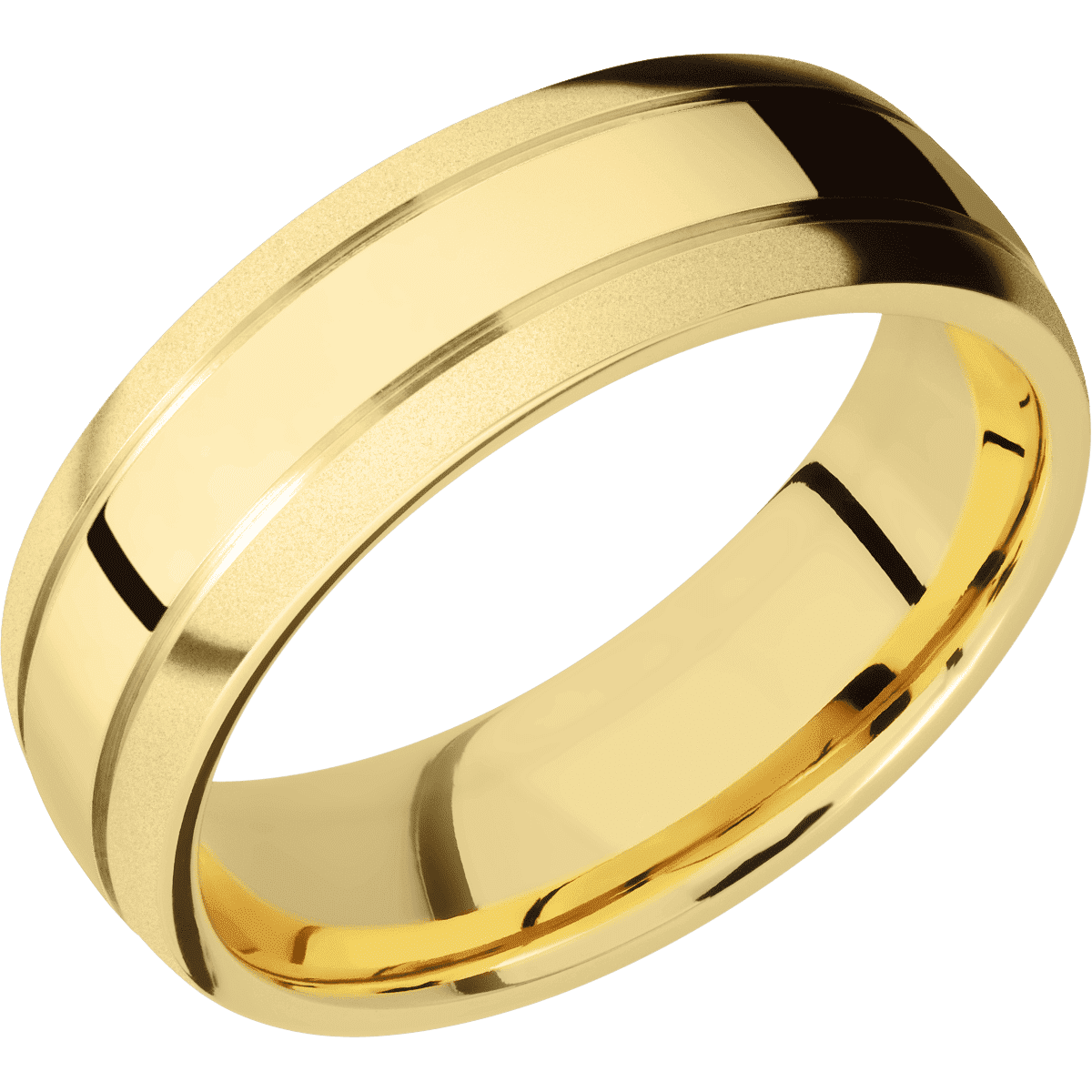 14K Yellow Gold with Polish , Bead Finish