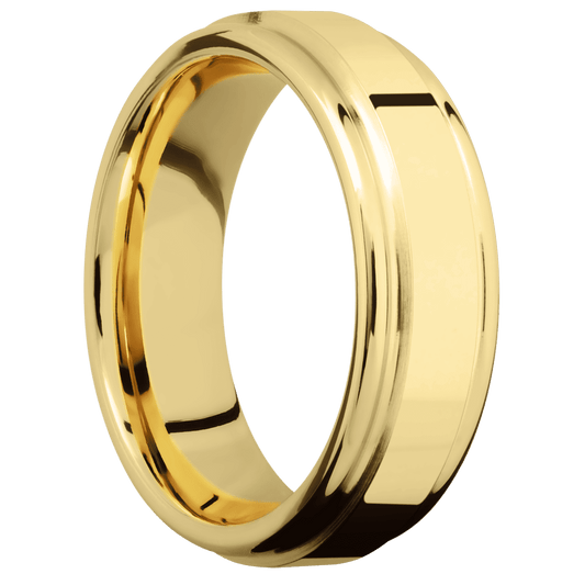 14K Yellow Gold + Polish , Polish Finish