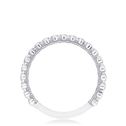 Round Bezel Droplet Wedding Band with Diamond