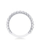 Round Bezel Droplet Wedding Band with Black Diamond
