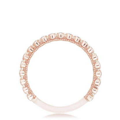 Round Bezel Droplet Wedding Band with Diamond