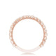 Round Bezel Droplet Wedding Band with Diamond