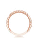 Round Bezel Droplet Wedding Band with Pink Sapphire