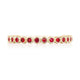 Round Bezel Droplet Wedding Band with Ruby