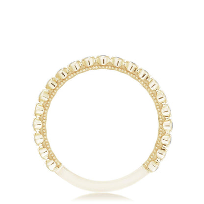 Round Bezel Droplet Wedding Band with Diamond