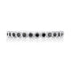 Round Bezel Droplet Wedding Band with Black Diamond