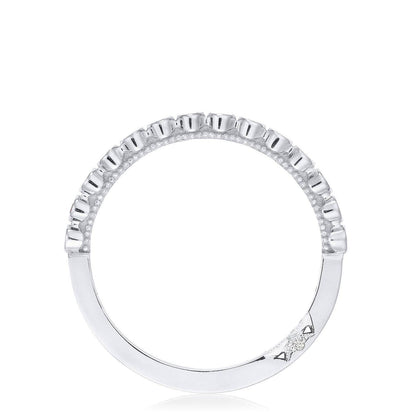 Round Bezel Droplet Wedding Band with Black Diamond
