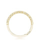 Round Bezel Droplet Wedding Band with Black Diamond