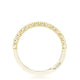 Round Bezel Droplet Wedding Band with Sapphire