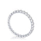 Round Bezel Droplet Wedding Band with Diamond