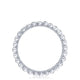 Round Bezel Droplet Wedding Band with Black Diamond