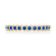 Round Bezel Droplet Wedding Band with Sapphire