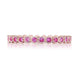 Round Bezel Droplet Wedding Band with Pink Sapphire