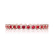 Round Bezel Droplet Wedding Band with Ruby