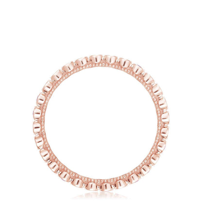 Round Bezel Droplet Wedding Band with Ruby