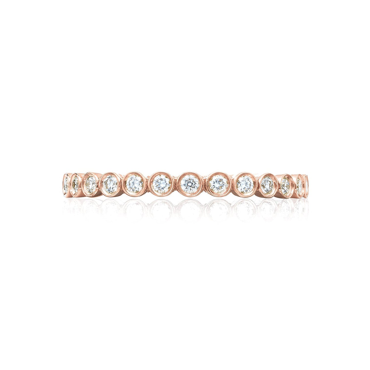 Tacori 18k Rose Gold Sculpted Crescent Diamond Wedding Band (0.2 CTW)