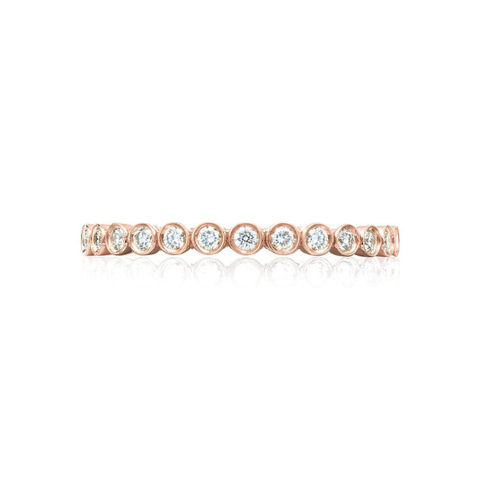 Tacori 18k Rose Gold Sculpted Crescent Diamond Wedding Band (0.2 CTW)