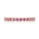 Round Bezel Droplet Wedding Band with Pink Sapphire