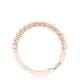 Round Bezel Droplet Wedding Band with Pink Sapphire