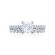 Tacori 18k White Gold Sculpted Crescent Princess Diamond Engagement Ring Setting (0.2 CTW)