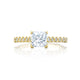 Tacori 18k Yellow Gold Sculpted Crescent Princess Diamond Engagement Ring Setting (0.2 CTW)
