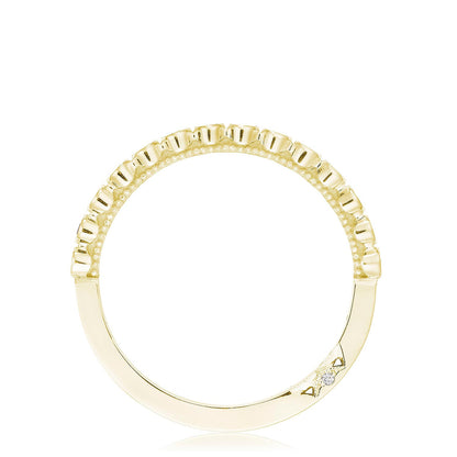 Round Bezel Droplet Wedding Band with Ruby