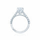 Tacori 18k White Gold Sculpted Crescent Round Diamond Engagement Ring Setting (0.2 CTW)
