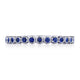 Round Bezel Droplet Wedding Band with Sapphire