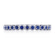 Round Bezel Droplet Wedding Band with Sapphire