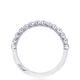 Round Bezel Droplet Wedding Band with Sapphire