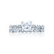 Tacori 18k White Gold Sculpted Crescent Princess Diamond Engagement Ring Setting (0.18 CTW)