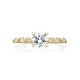 Tacori 18k Yellow Gold Sculpted Crescent Round Diamond Engagement Ring Setting (0.18 CTW)
