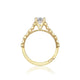 Tacori 18k Yellow Gold Sculpted Crescent Round Diamond Engagement Ring Setting (0.18 CTW)