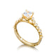 Tacori 18k Yellow Gold Sculpted Crescent Round Diamond Engagement Ring Setting (0.18 CTW)