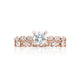 Tacori 18k Rose Gold Sculpted Crescent Round Diamond Engagement Ring Setting (0.18 CTW)