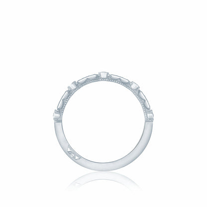 Tacori 18k White Gold Sculpted Crescent Diamond Wedding Band (0.15 CTW)