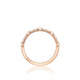 Tacori 18k Rose Gold Sculpted Crescent Diamond Wedding Band (0.15 CTW)