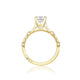 Tacori 18k Yellow Gold Sculpted Crescent Round Diamond Engagement Ring Setting (0.15 CTW)