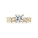 Tacori 18k Yellow Gold Sculpted Crescent Round Diamond Engagement Ring Setting (0.15 CTW)