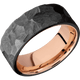 Zirconium with Rock Finish and 14K Rose Gold