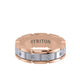 7MM 14K Gold Eternity Diamond Ring - T-Link Design