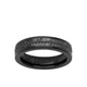 5.5MM Tungsten Carbide Ring - Meteorite Inlay with Eternity Black Sapphires and Flat Edge