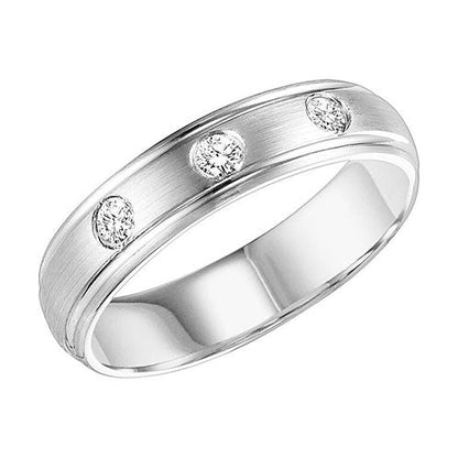 Goldman 18k White Gold Men's Wedding Band